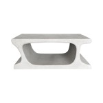 Τραπέζι σαλονιού Nafel pakoworld mdf λευκό 120x60x45εκ