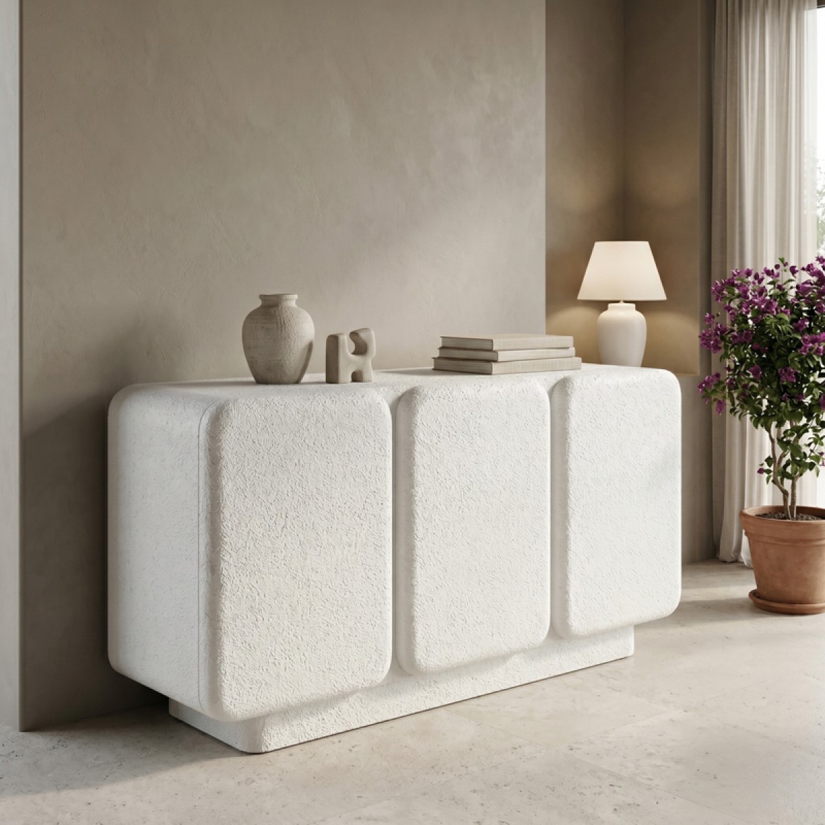 Μπουφές Kooldio pakoworld mdf λευκό 120x37.5x69εκ