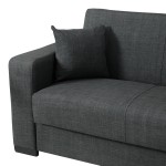 Γωνιακός καναπές-κρεβάτι αναστρέψιμος Dumma pakoworld ύφασμα ανθρακί 226x148x86εκ