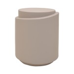 Βοηθητικό τραπέζι Fortox pakoworld MGO cappuccino Φ40x49.5εκ