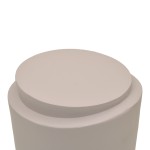 Βοηθητικό τραπέζι Fortox pakoworld MGO cappuccino Φ40x49.5εκ