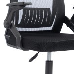 Καρέκλα γραφείου εργασίας Penza pakoworld mesh χρώμα μαύρο 48x58x92-102εκ