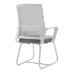 Καρέκλα επισκέπτη Palma pakoworld λευκή- mesh γκρι 46x52x94εκ