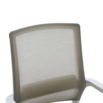 Καρέκλα επισκέπτη Palma pakoworld λευκή- mesh γκρι 46x52x94εκ