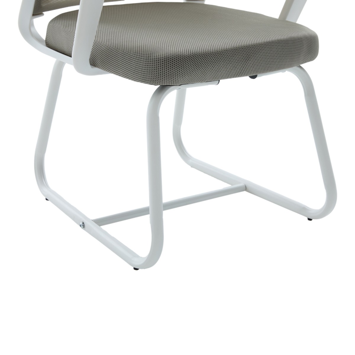 Καρέκλα επισκέπτη Palma pakoworld λευκή- mesh γκρι 46x52x94εκ