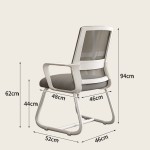 Καρέκλα επισκέπτη Palma pakoworld λευκή- mesh γκρι 46x52x94εκ