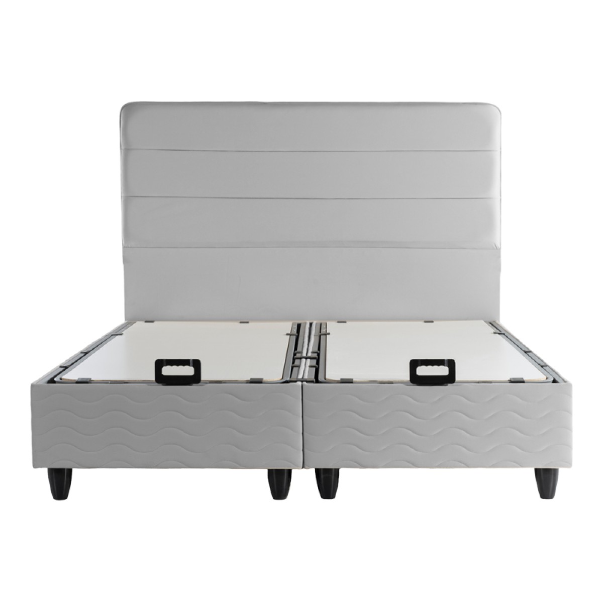 Κρεβάτι διπλό Linteda pakoworld με αποθηκευτικό χώρο γκρι βελούδο 160x200εκ