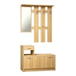 Έπιπλο εισόδου Jentia pakoworld  με καθρέπτη sonoma MDF 113x100x89εκ