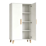 Ντουλάπι Tamera pakoworld λευκό με φυσική απόχρωση MDF 60x30x120εκ
