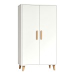 Ντουλάπι Tamera pakoworld λευκό με φυσική απόχρωση MDF 60x30x120εκ