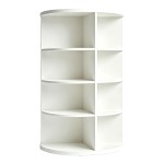 Γωνιακή ραφιέρα Benzal pakoworld λευκό MDF 80x30x120εκ