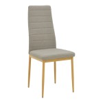 Καρέκλα Parker pakoworld μπεζ ύφασμα με μεταλλικό πόδι σε φυσική απόχρωση 41x48x96εκ