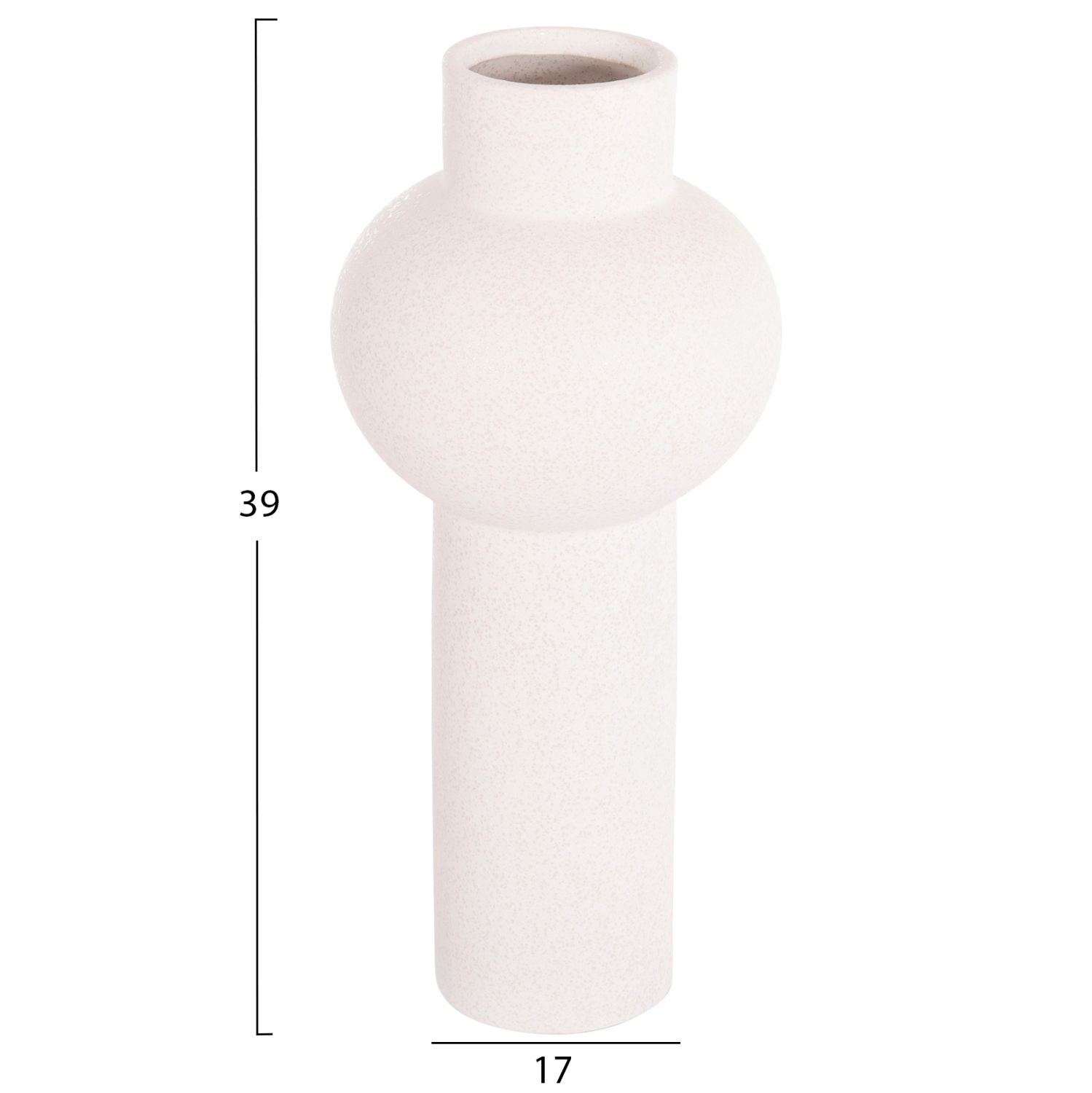 ΕΠΙΤΡΑΠΕΖΙΟ ΚΕΡΑΜΙΚΟ ΔΙΑΚΟΣΜΗΤΙΚΟ SCEPTER HM4604.01 ΥΠΟΛΕΥΚΟ ΚΡΥΣΤΑΛΛΙΚΟ Φ17x39Υεκ