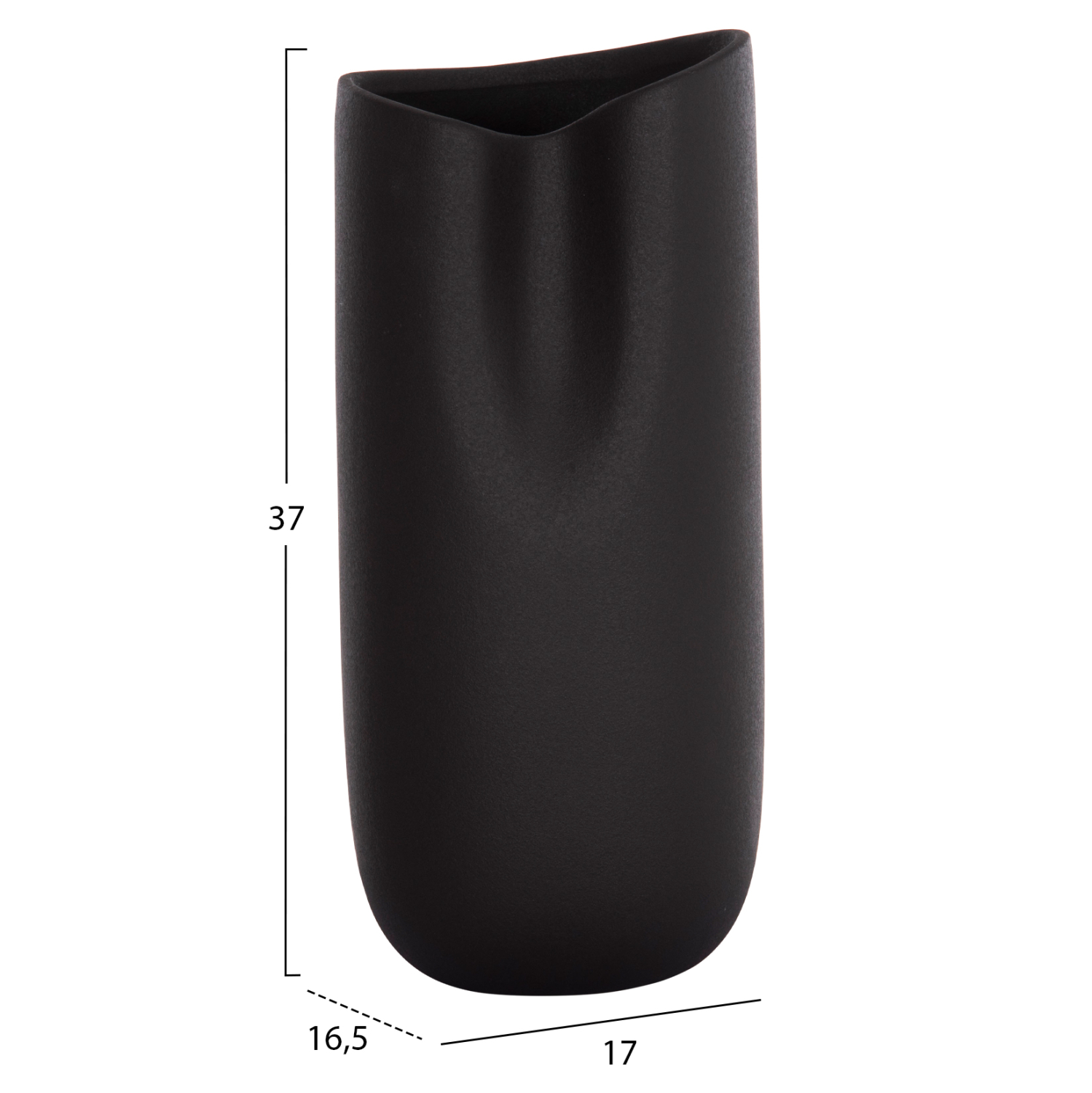 ΕΠΙΤΡΑΠΕΖΙΟ ΚΕΡΑΜΙΚΟ ΔΙΑΚΟΣΜΗΤΙΚΟ GLAΖΕ HM4606.02 ΜΑΥΡΟ ΜΑΤ 17x16,5x37Υεκ