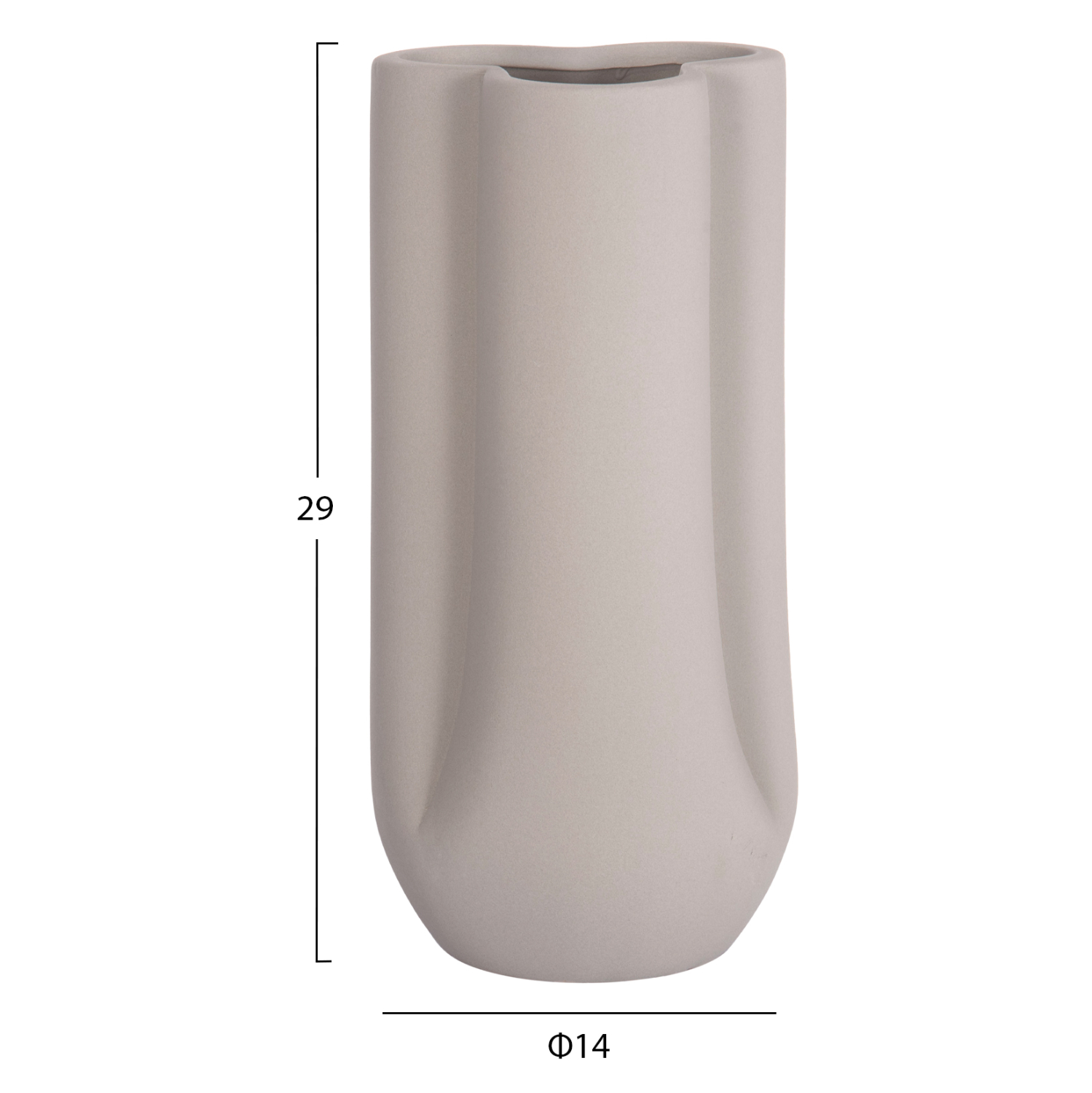 ΕΠΙΤΡΑΠΕΖΙΟ ΚΕΡΑΜΙΚΟ ΔΙΑΚΟΣΜΗΤΙΚΟ GLAΖΕ HM4612.03 ΓΚΡΙ ΜΑΤ Φ14x29Υεκ