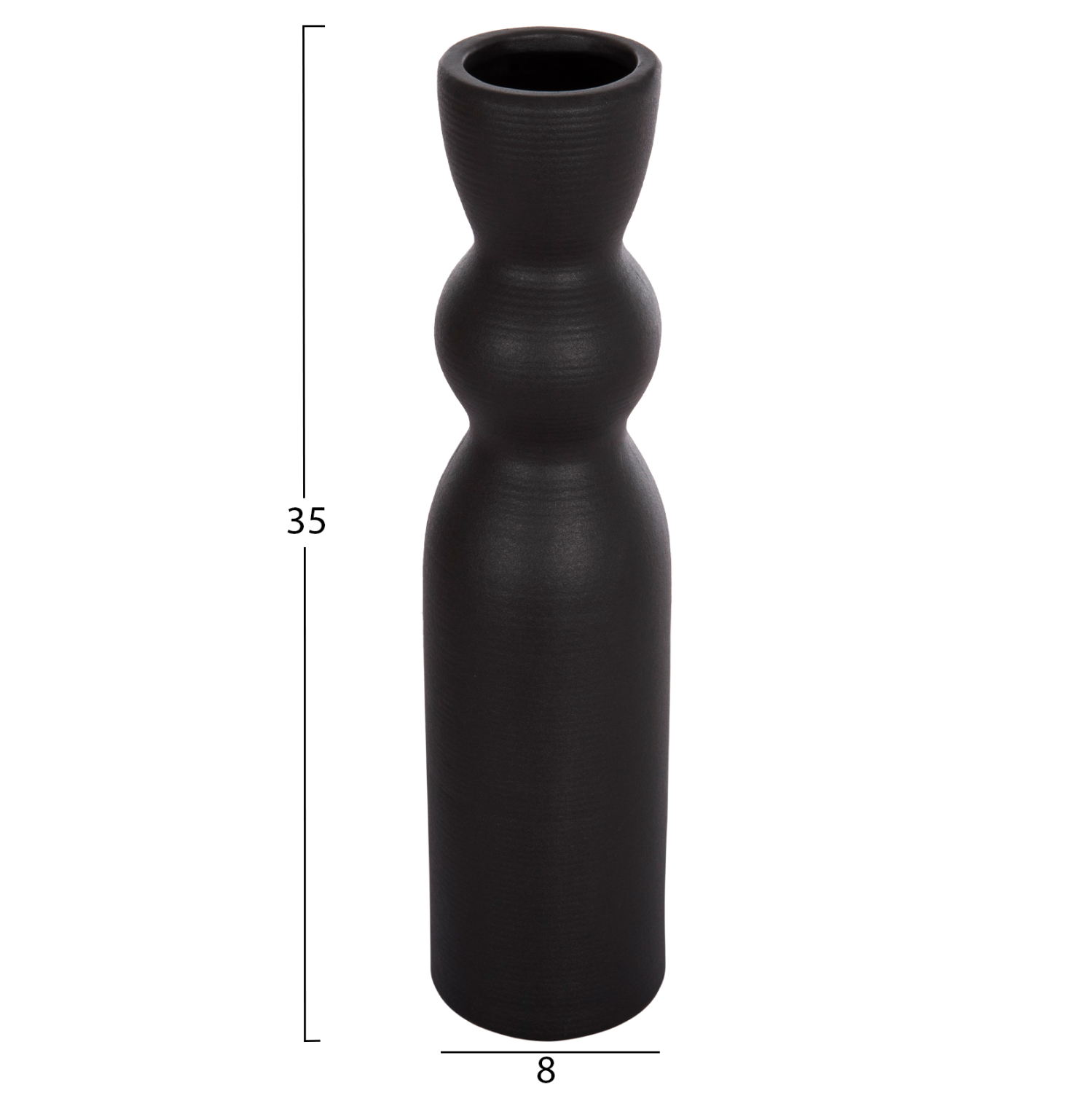 ΕΠΙΤΡΑΠΕΖΙΟ ΚΕΡΑΜΙΚΟ ΔΙΑΚΟΣΜΗΤΙΚΟ SCEPTER HM4614.02 ΜΑΥΡΟ ΜΑΤ Φ8x35Υ εκ.