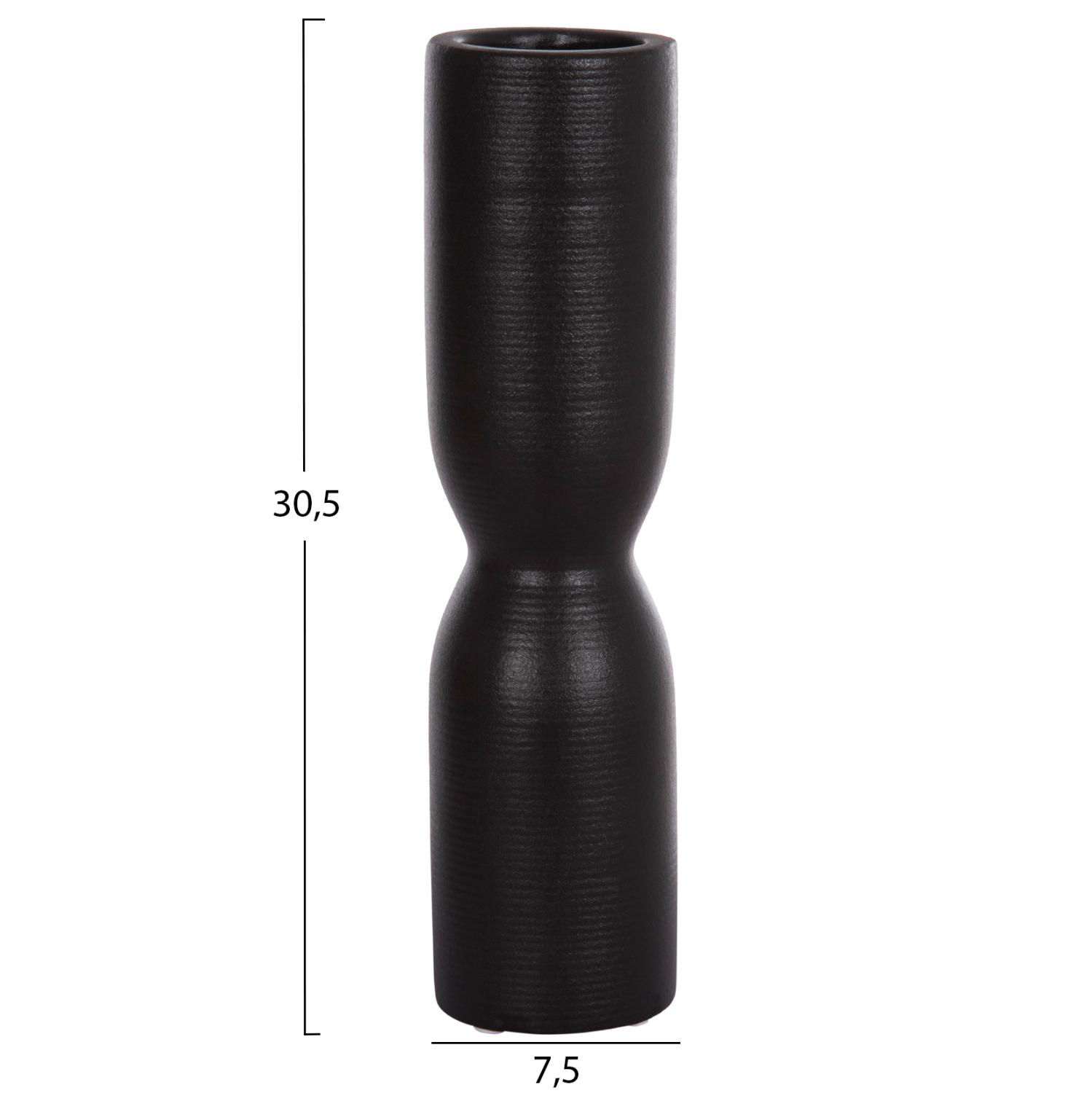 ΕΠΙΤΡΑΠΕΖΙΟ ΚΕΡΑΜΙΚΟ ΔΙΑΚΟΣΜΗΤΙΚΟ SCEPTER HM4615.02 ΜΑΥΡΟ ΜΑΤ Φ7,5x30,5Υεκ