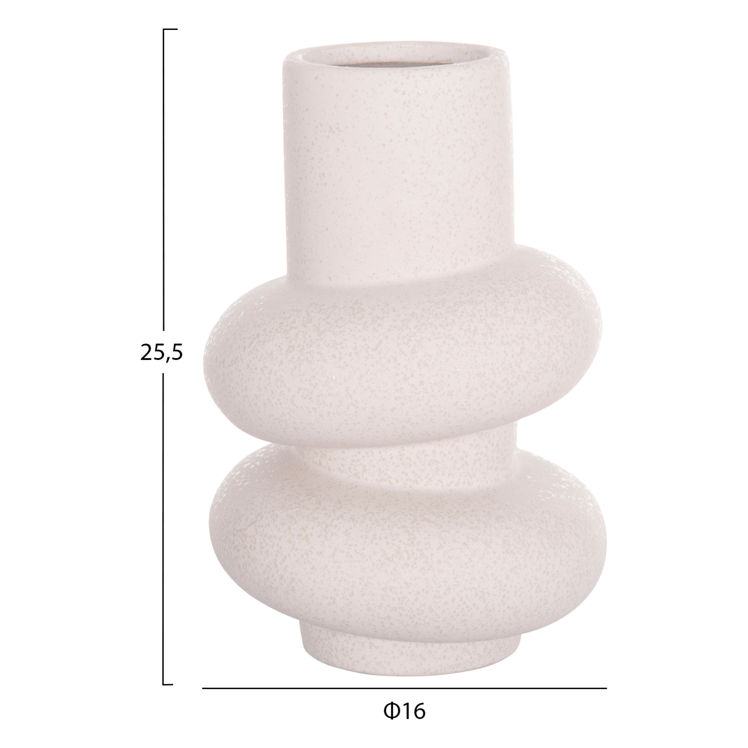 ΕΠΙΤΡΑΠΕΖΙΟ ΚΕΡΑΜΙΚΟ ΔΙΑΚΟΣΜΗΤΙΚΟ ROOK HM4627.01 ΥΠΟΛΕΥΚΟ ΚΡΥΣΤΑΛΛΙΚΟ Φ16x25,5Υεκ