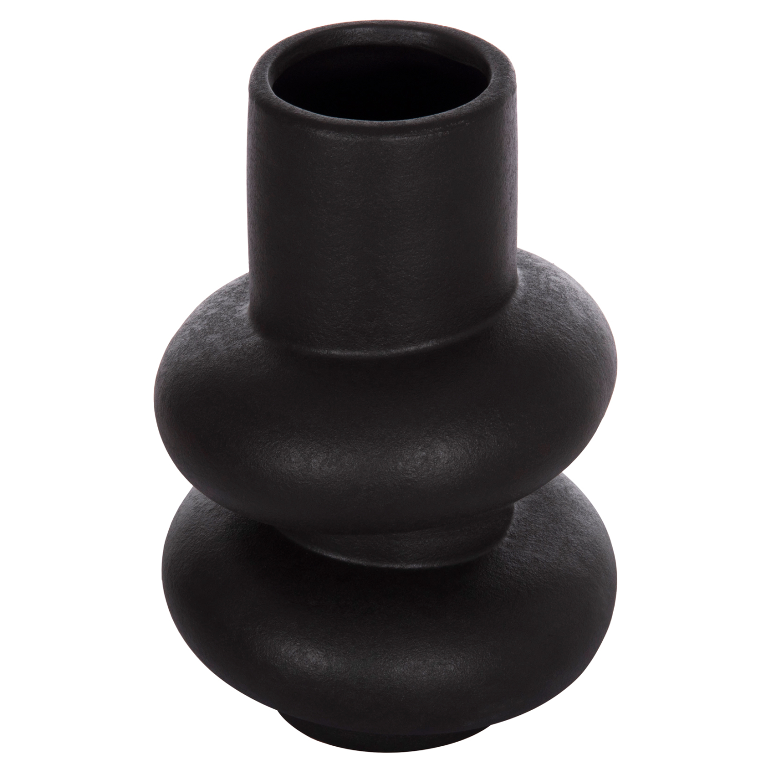 ΕΠΙΤΡΑΠΕΖΙΟ ΚΕΡΑΜΙΚΟ ΔΙΑΚΟΣΜΗΤΙΚΟ ROOK HM4627.02 ΜΑΥΡΟ ΜΑΤ Φ16x25,5Υεκ