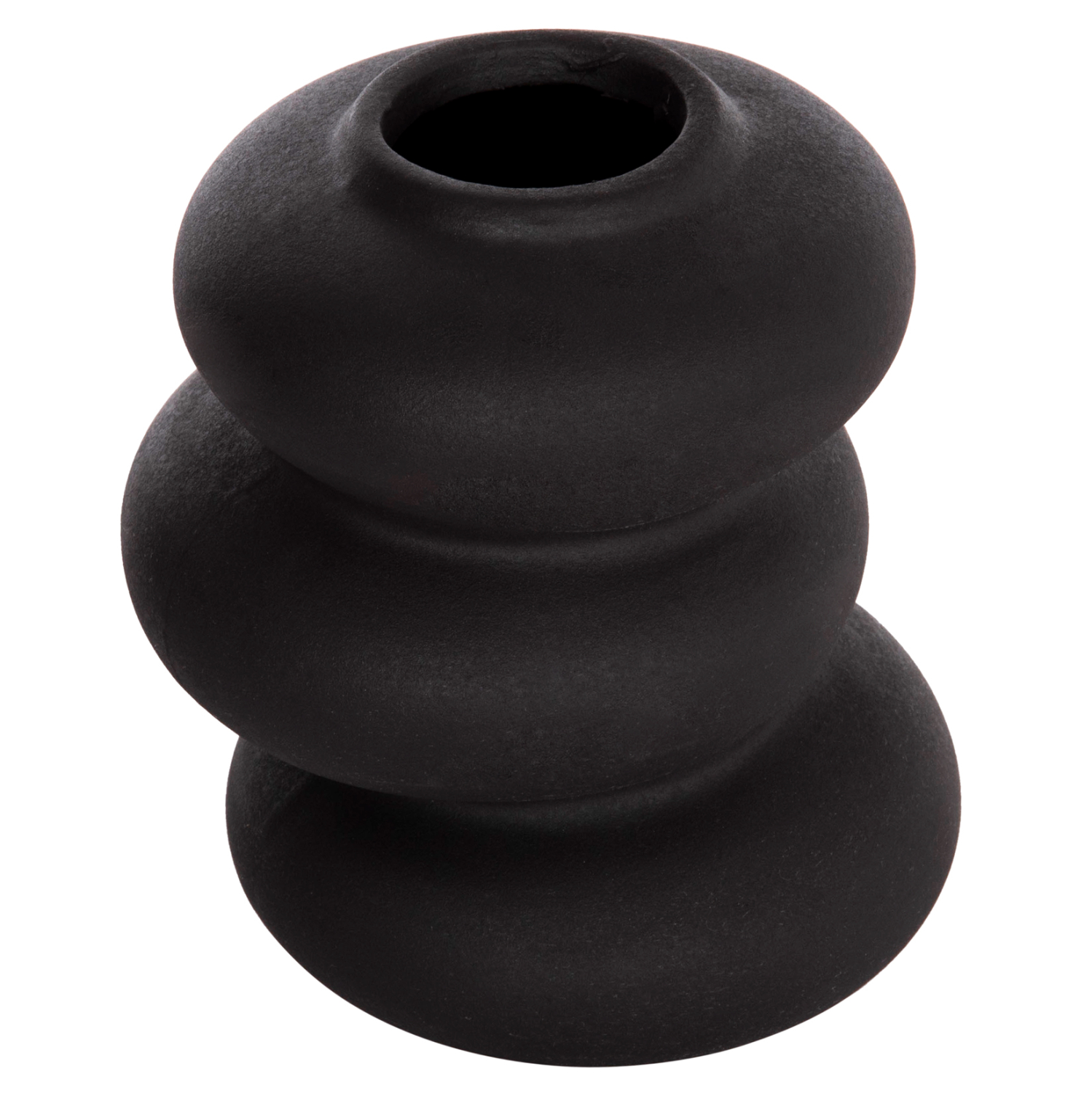 ΕΠΙΤΡΑΠΕΖΙΟ ΚΕΡΑΜΙΚΟ ΔΙΑΚΟΣΜΗΤΙΚΟ ROOK HM4628.02 ΜΑΥΡΟ ΜΑΤ Φ14x19Υεκ
