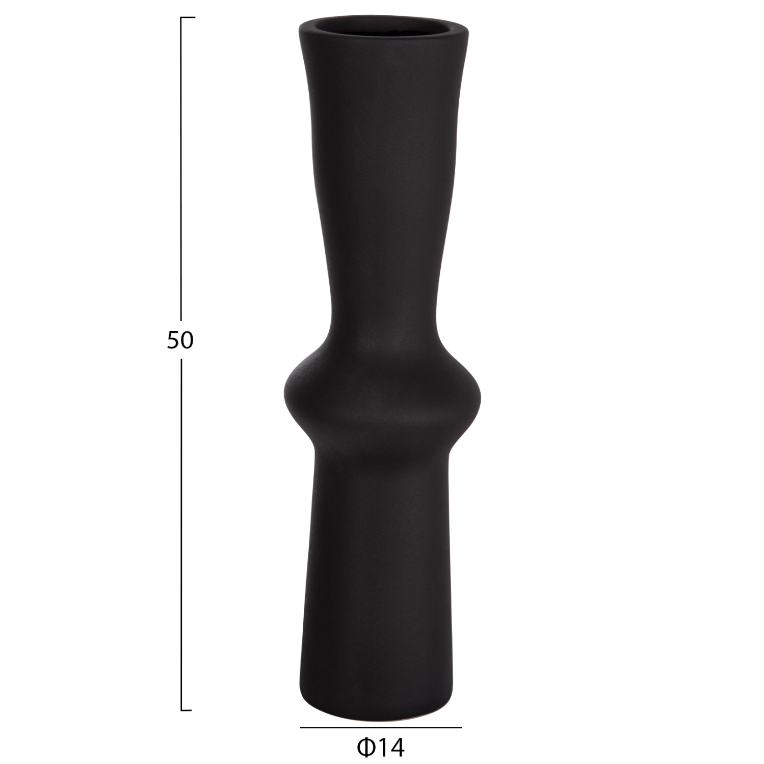 ΕΠΙΤΡΑΠΕΖΙΟ ΚΕΡΑΜΙΚΟ ΔΙΑΚΟΣΜΗΤΙΚΟ SCEPTER HM4637.02 ΜΑΥΡΟ ΜΑΤ Φ14x50Υεκ