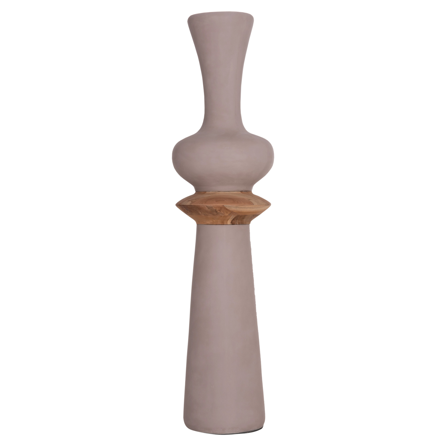 ΔΙΑΚΟΣΜΗΤΙΚΟ ΒΑΖΟ ΔΑΠΕΔΟΥ NEBULA HM4660.05L FIBER CEMENT TAUPE--ΞΥΛΟ ΤΕΑΚ Φ45x172Υεκ