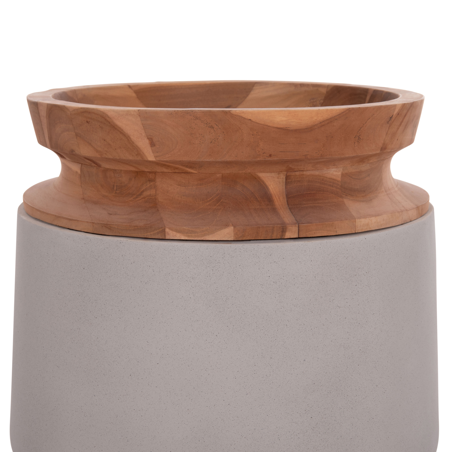 ΔΙΑΚΟΣΜΗΤΙΚΟ ΒΑΖΟ ΔΑΠΕΔΟΥ LINTER HM4662.03L FIBER CEMENT ΓΚΡΙ--ΞΥΛΟ ΤΕΑΚ Φ41x47Υ