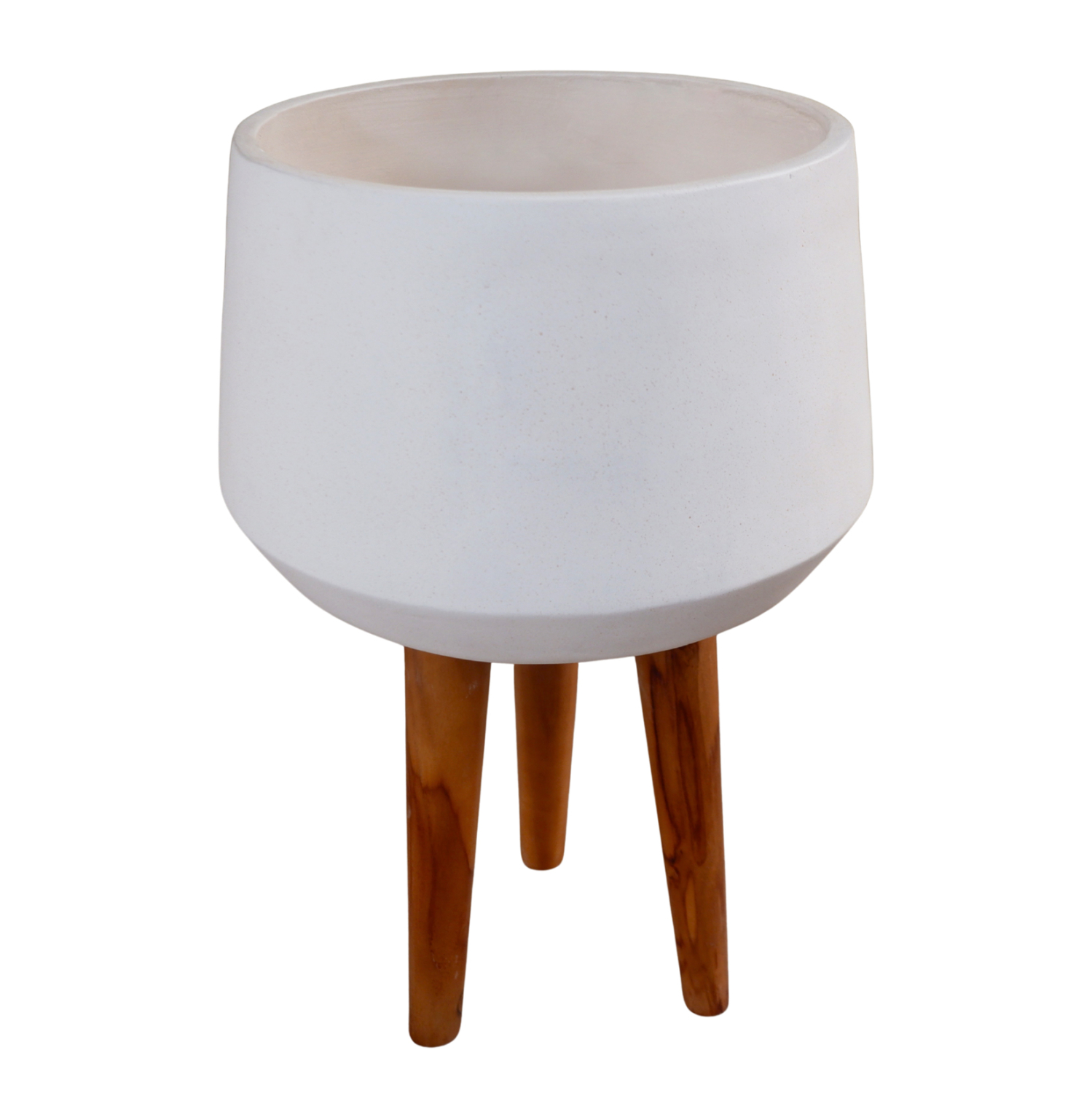 ΓΛΑΣΤΡΑ ΕΣΩΤ.ΧΩΡΟΥ QUAN HM4680.02L FIBER CEMENT ΛΕΥΚΟ--ΒΑΣΗ TEAK Φ38x62Υεκ