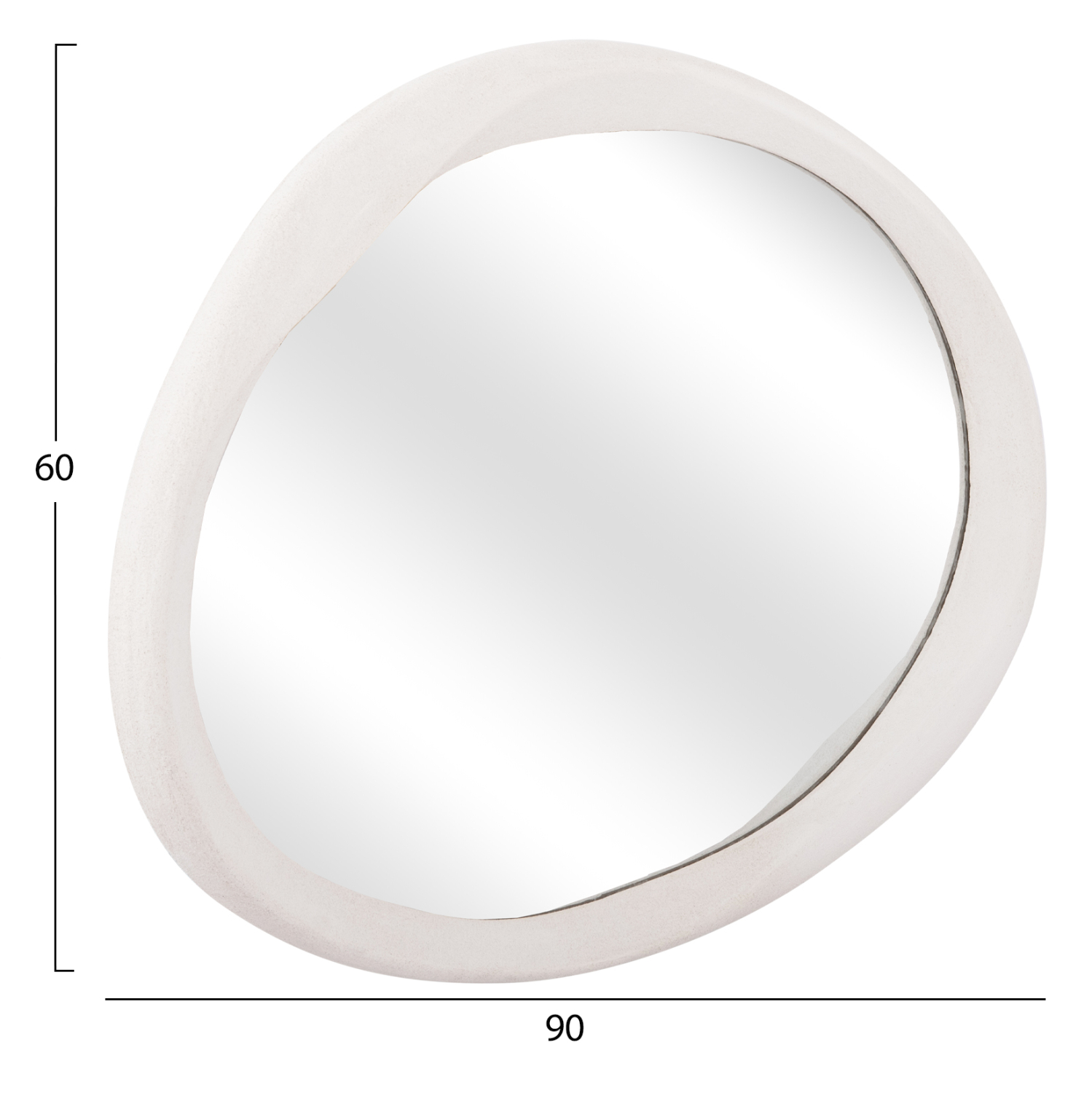 ΚΑΘΡΕΠΤΗΣ ΤΟΙΧΟΥ ΟΒΑΛ ΣΕΙΡΑ SANTORINI HM4513 MDF ΣΕ ΥΠΟΛΕΥΚΟ 90x3,2x60Υεκ