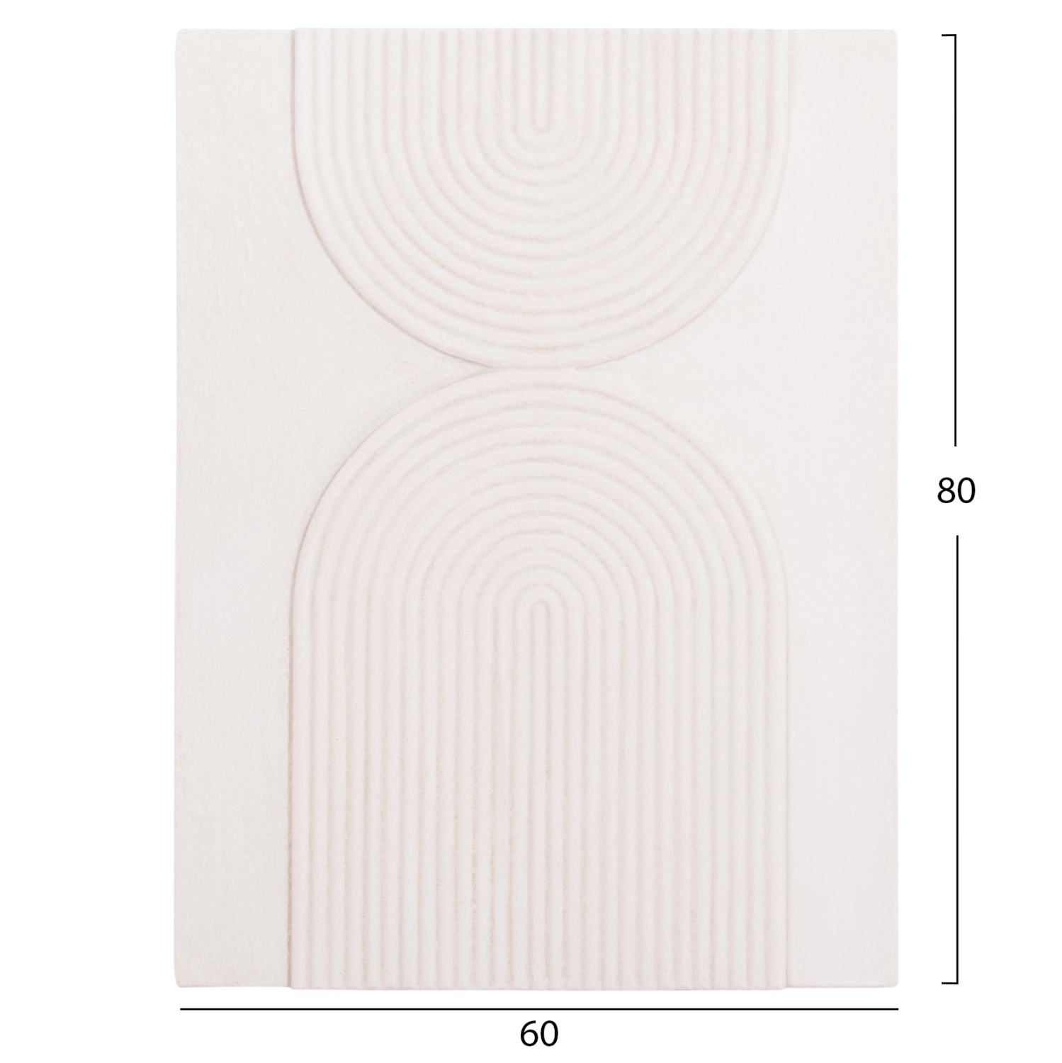 ΠΙΝΑΚΑΣ ΟΡΘΟΓΩΝΙΟΣ ΣΕΙΡΑ SANTORINI HM4523 MDF ΣΕ ΥΠΟΛΕΥΚΟ ΧΡΩΜΑ 60x4(πάχος)x80Υεκ.