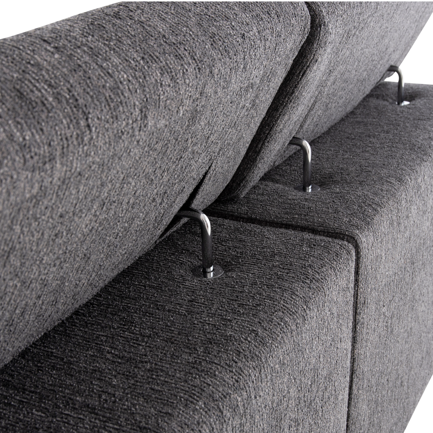 ΚΑΝΑΠΕΣ ΔΕΞΙΑ ΓΩΝΙΑ 5Θ ΜΕ RECLINE LUNARIS HM3316.01R ΓΚΡΙ ΥΦΑΣΜΑ 307x267x94Yεκ