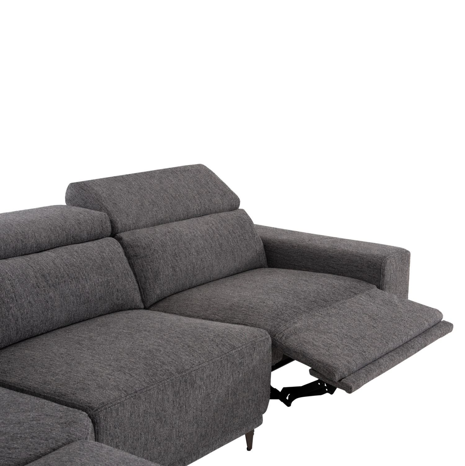 ΚΑΝΑΠΕΣ ΑΡΙΣΤΕΡΗ ΓΩΝΙΑ 5Θ ΜΕ RECLINE LUNARIS HM3316.01L ΓΚΡΙ ΥΦΑΣΜΑ 307x267x94Yεκ