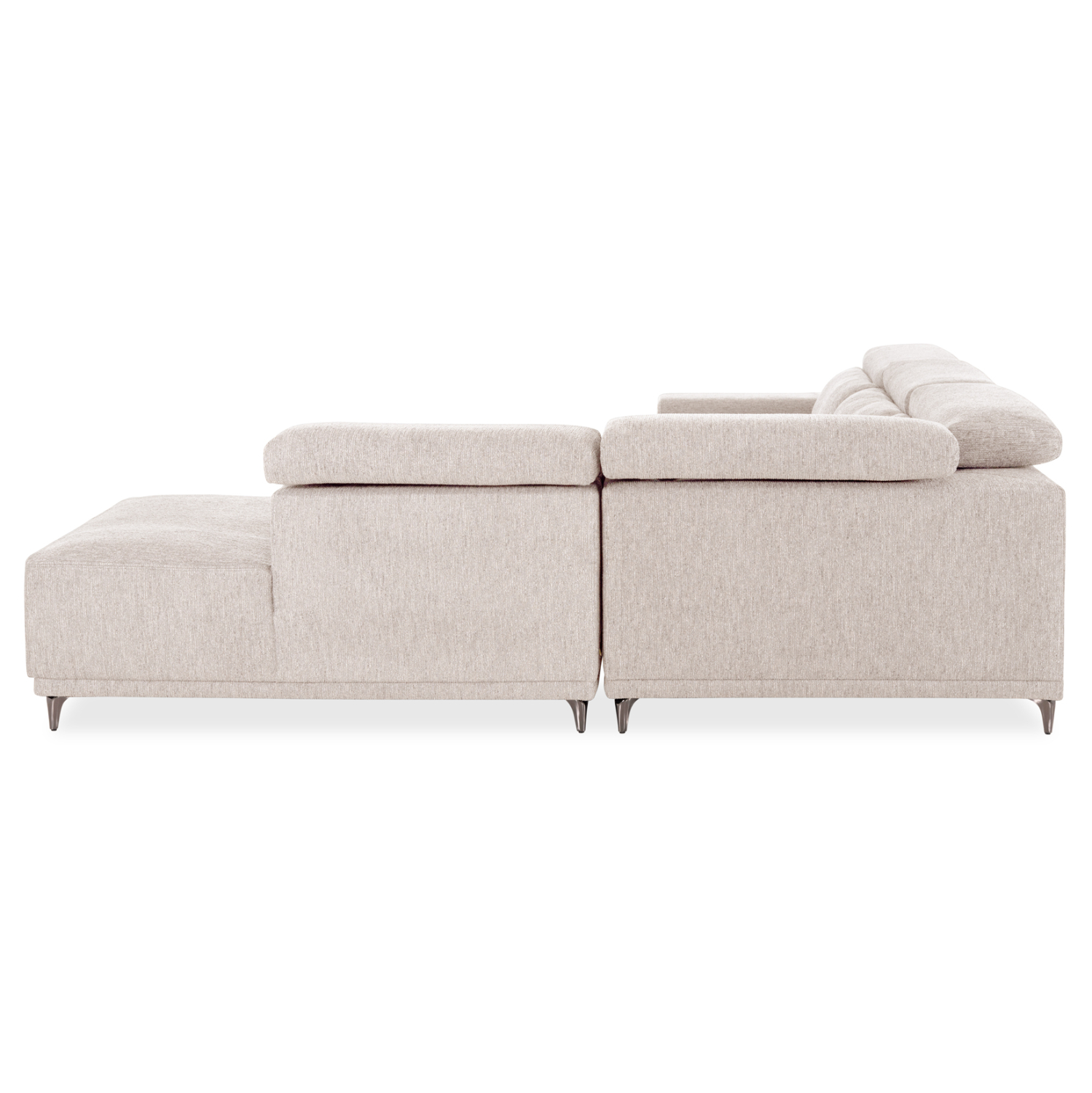 ΚΑΝΑΠΕΣ ΑΡΙΣΤΕΡΗ ΓΩΝΙΑ 5Θ ΜΕ RECLINE LUNARIS HM3316.02L ΕΚΡΟΥ ΥΦΑΣΜΑ 307x267x94Yεκ
