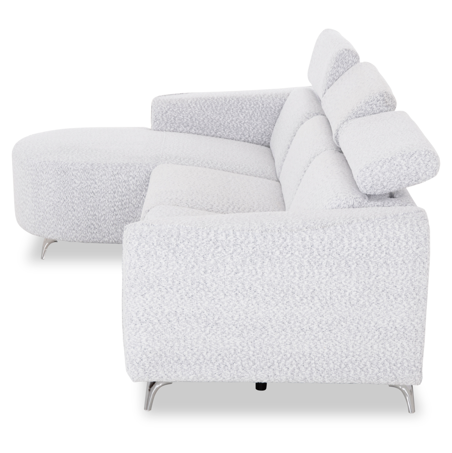 ΚΑΝΑΠΕΣ ΑΡΙΣΤΕΡΗ ΓΩΝΙΑ 3Θ ΜΕ RECLINE VALENTE HM3317.01L ΑΝΟΙΧΤΟ ΓΚΡΙ ΥΦΑΣΜΑ 275x160x104Yεκ