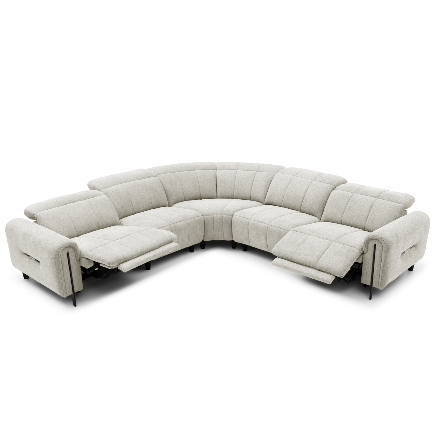 ΓΩΝΙΑΚΟΣ ΚΑΝΑΠΕΣ ΜΕ RECLINE ORACLE HM3290.02 ΜΠΕΖ ΥΦΑΣΜΑ 260x260x90(κάθισμα)x94Υεκ.
