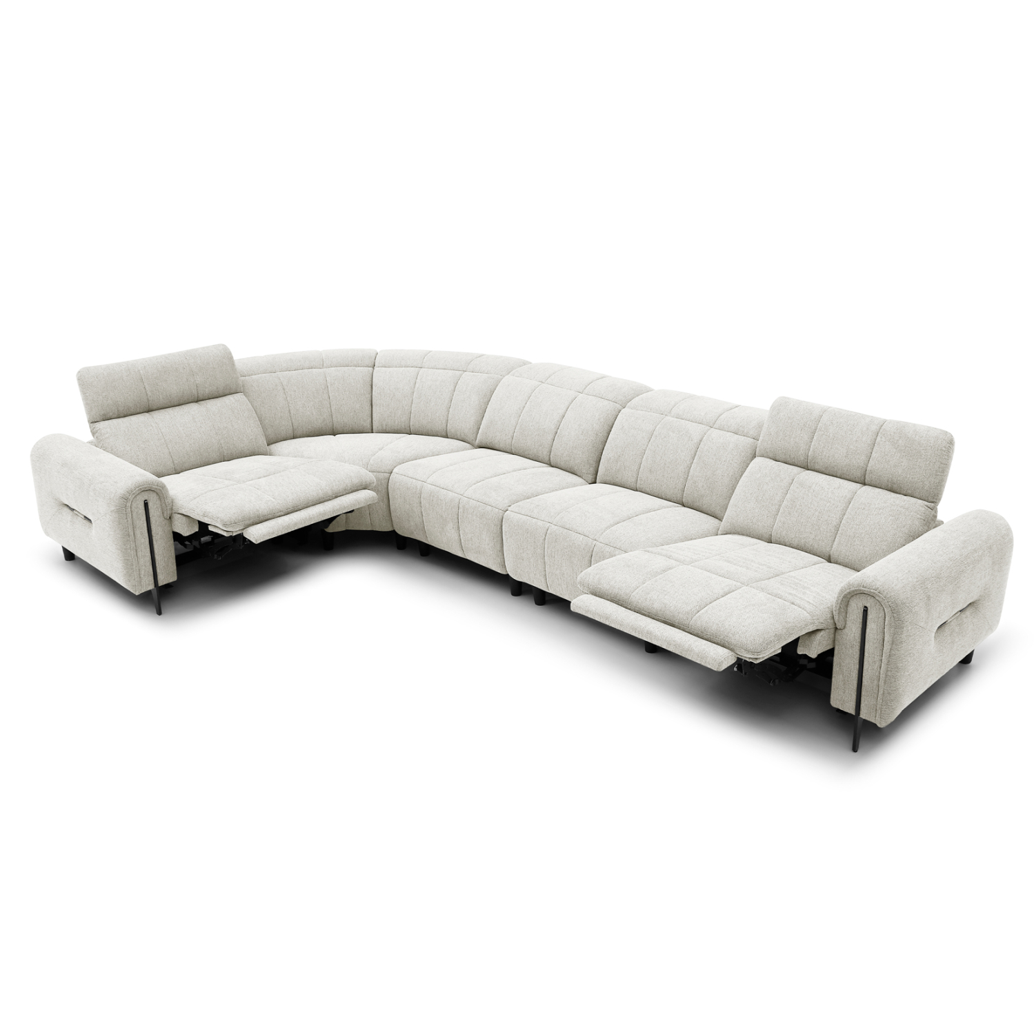 ΓΩΝΙΑΚΟΣ ΚΑΝΑΠΕΣ ΜΕ RECLINE ORACLE HM3290.02 ΜΠΕΖ ΥΦΑΣΜΑ 260x260x90(κάθισμα)x94Υεκ.