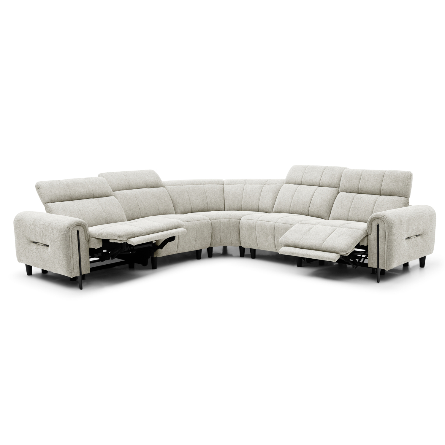 ΓΩΝΙΑΚΟΣ ΚΑΝΑΠΕΣ ΜΕ RECLINE ORACLE HM3290.02 ΜΠΕΖ ΥΦΑΣΜΑ 260x260x90(κάθισμα)x94Υεκ.