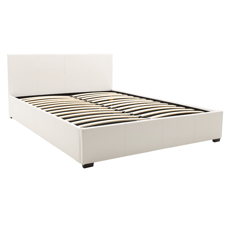 Κρεβάτι Norse pakoworld pu λευκό με αποθηκευτικό χώρο 160x200εκ