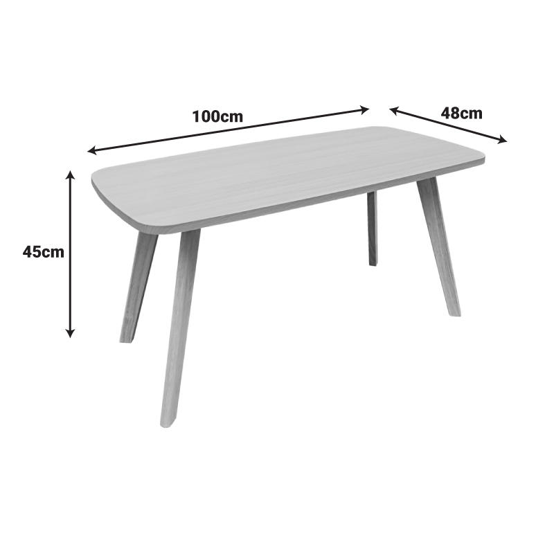 Τραπέζι σαλονιού Komela mdf σε φυσική απόχρωση 100x48x45cm