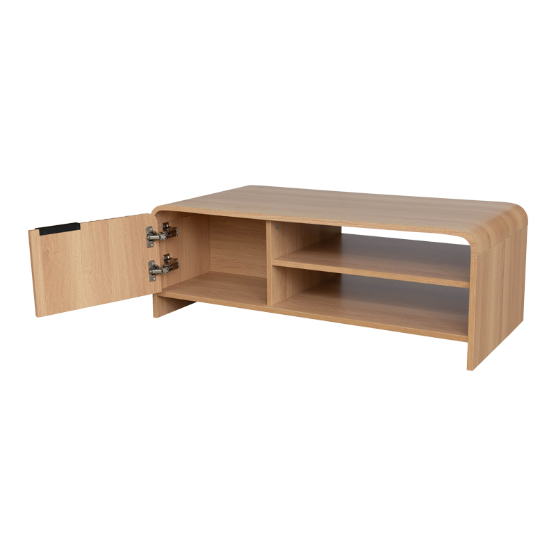 Τραπέζι σαλονιού Anfen pakoworld mdf σε φυσική απόχρωση 100x50x35,5εκ