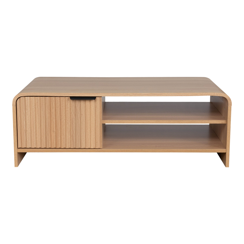 Τραπέζι σαλονιού Anfen pakoworld mdf σε φυσική απόχρωση 100x50x35,5εκ