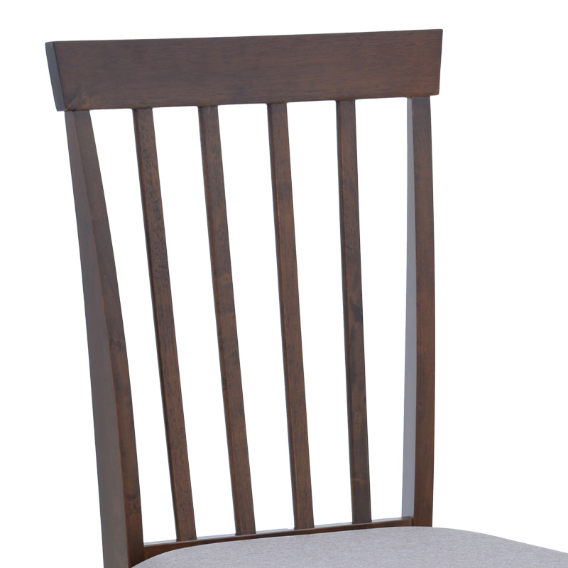 Καρέκλα Houston pakoworld rubberwood σε καρυδί απόχρωση 40x49x94εκ