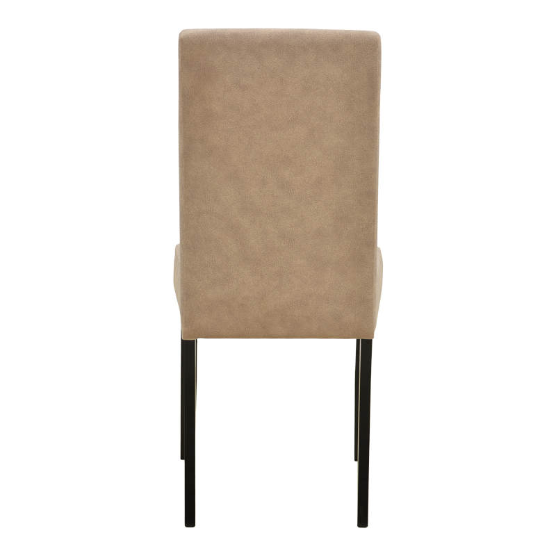Καρέκλα Zeben pakoworld μπεζ ύφασμα με πόδι μαύρο rubberwood 43,5x55,5x93,5εκ