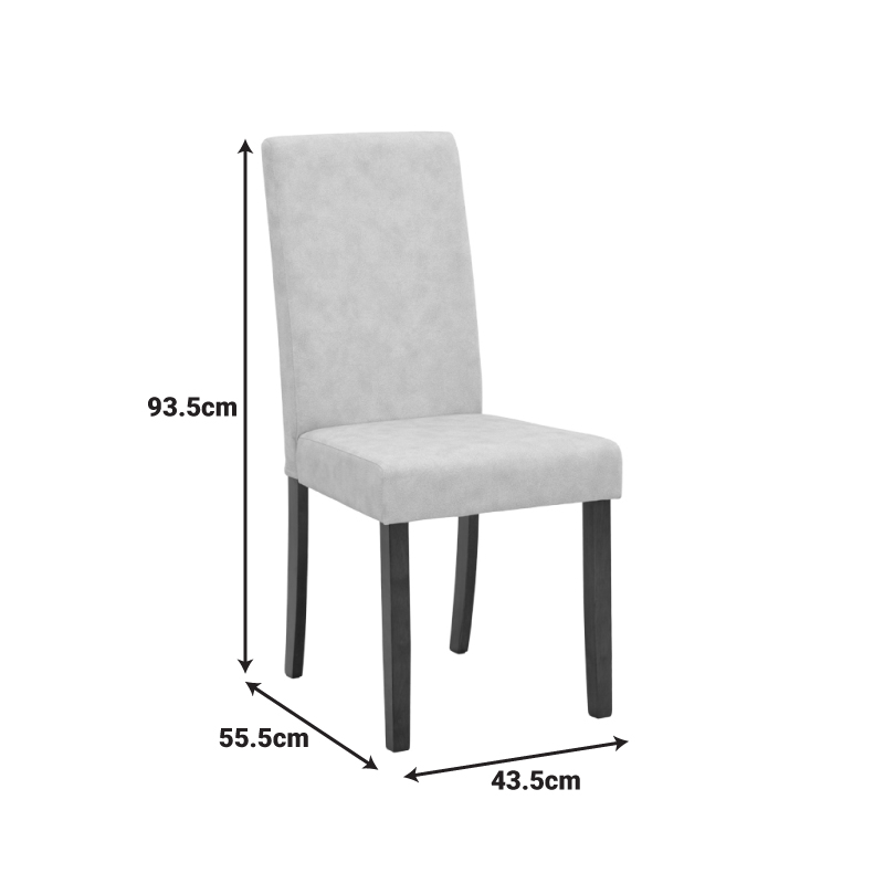 Καρέκλα Zeben pakoworld μπεζ ύφασμα με πόδι μαύρο rubberwood 43,5x55,5x93,5εκ