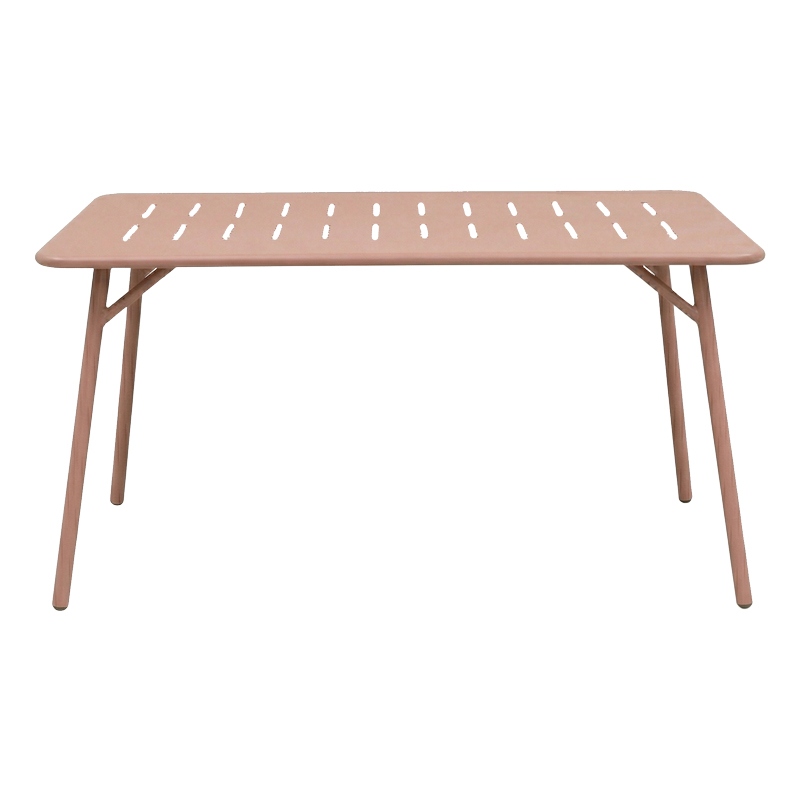 Τραπεζαρία Moraja Federal pakoworld σετ 5τεμ terracotta μέταλλο 140x80x72εκ