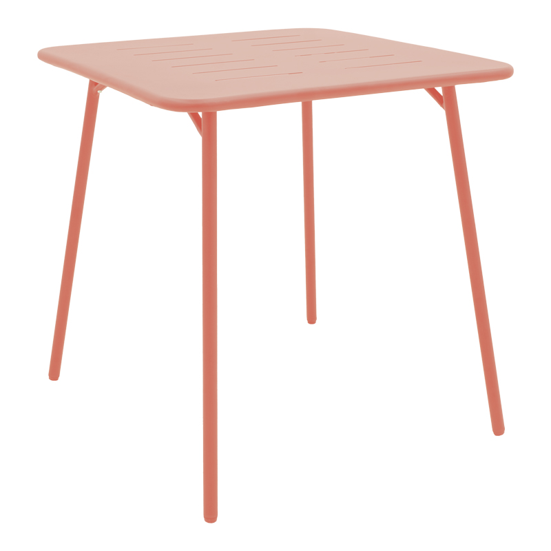 Τραπεζαρία Moraja Deraby pakoworld σετ 3τεμ terracotta μέταλλο 70x70x73εκ