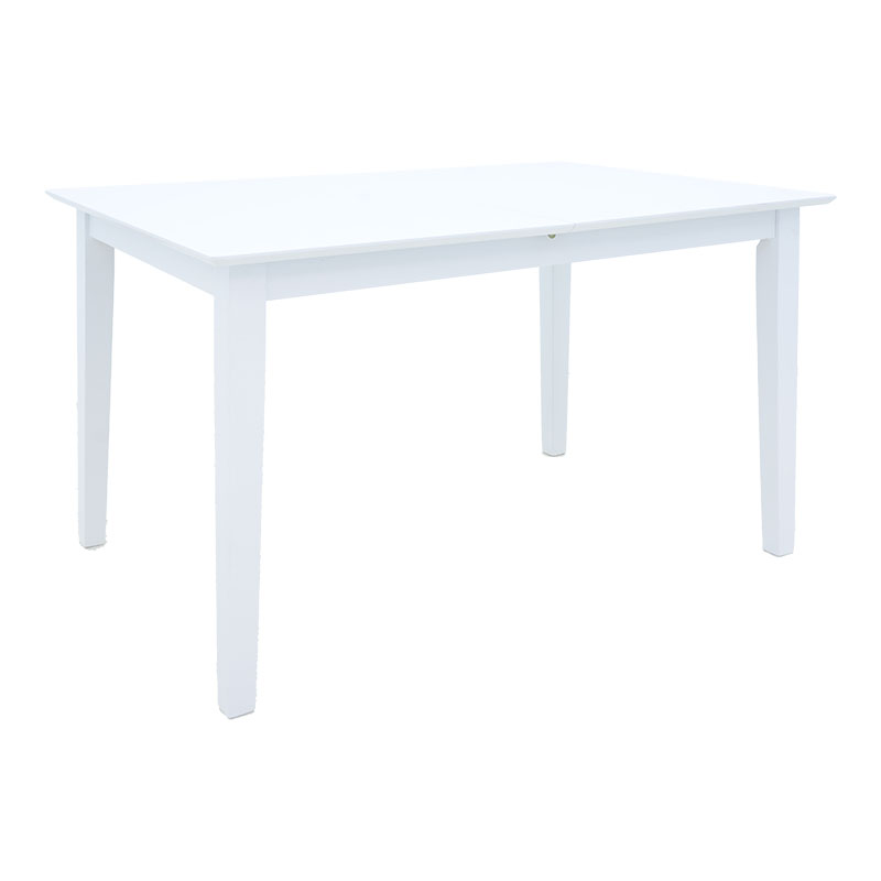 Τραπεζαρία Dallan Mabor pakoworld 7τεμ λευκό rubberwood 120-150x80x73,8εκ