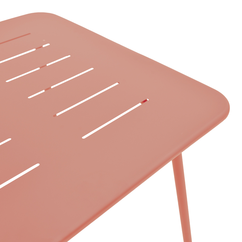 Τραπέζι Moraja pakoworld terracotta μέταλλο 70x70x73εκ