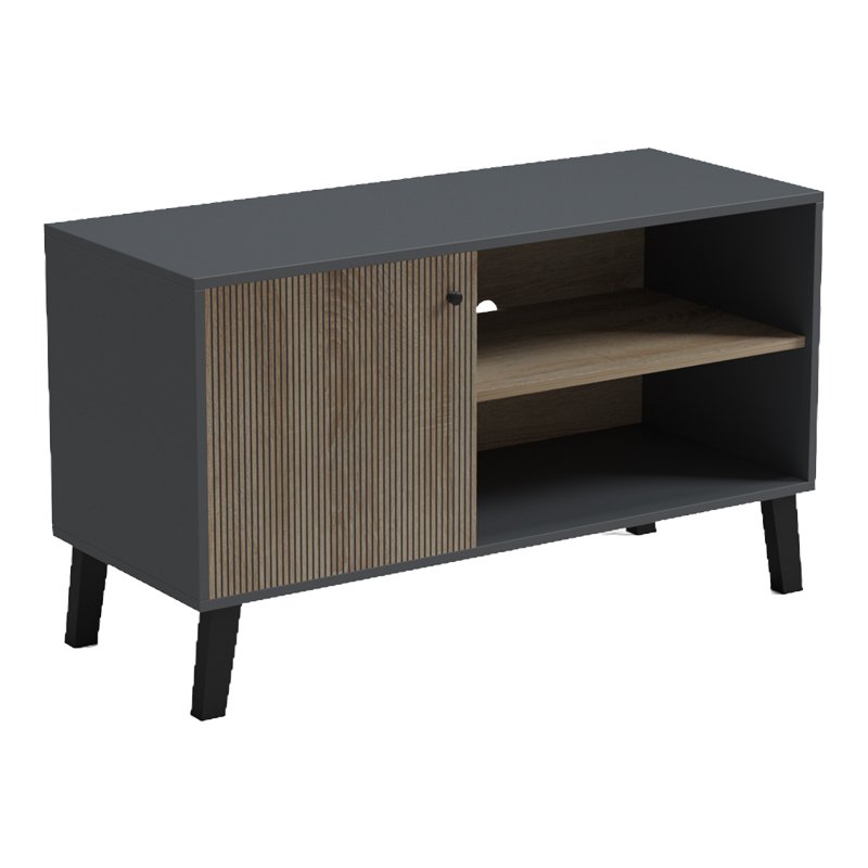 Έπιπλο τηλεόρασης Tuscany pakoworld sonoma-ανθρακί 100x40x51εκ