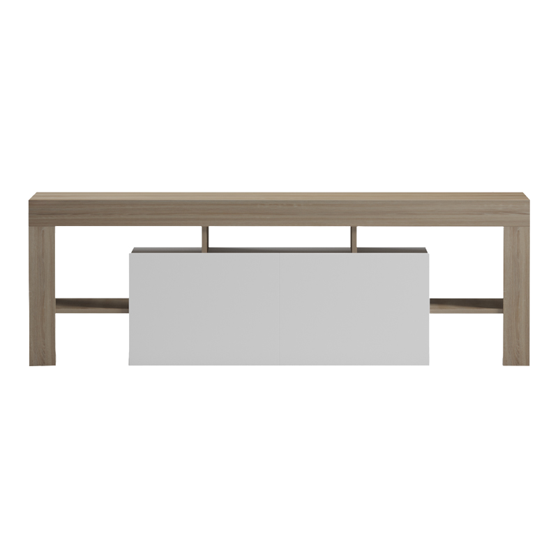 Έπιπλο τηλεόρασης Liner pakoworld sonoma-λευκό 150x40x50εκ